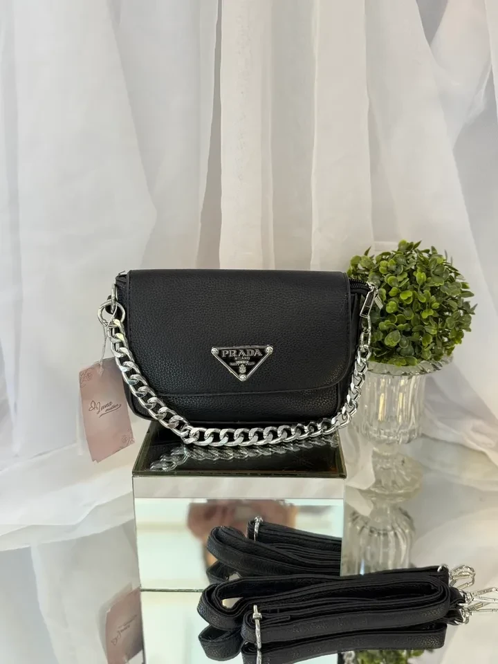 BOLSA PEQUENA PRETA PRADA - BRL 066 - 2