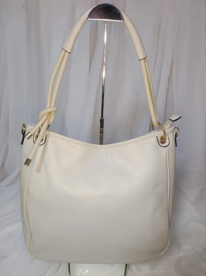 BOLSA GRANDE OFF WHITE DETALHE NA ALÇA - BOL 001 - 1