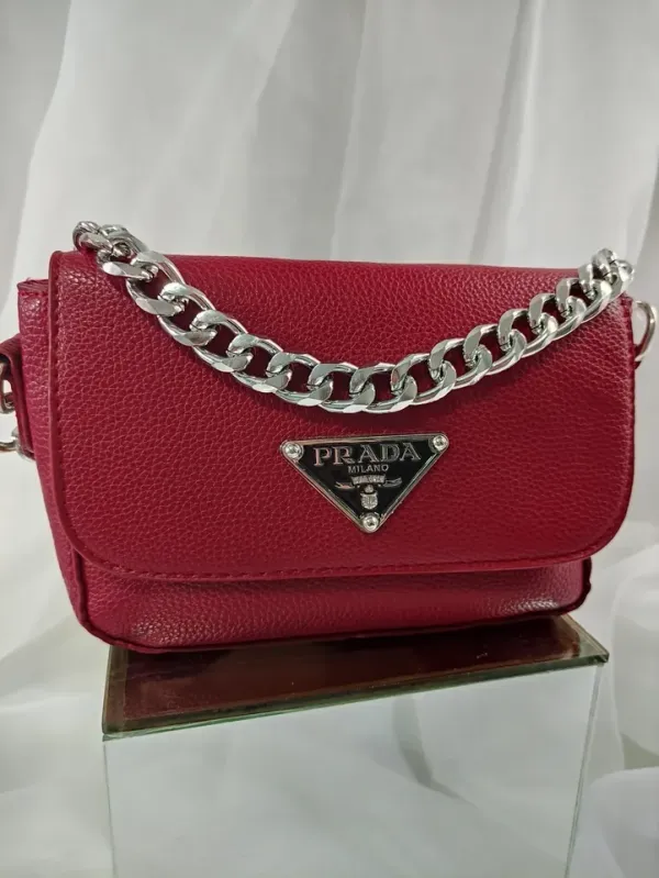 BOLSA PEQUENA VERMELHA PRADA - BRL 066