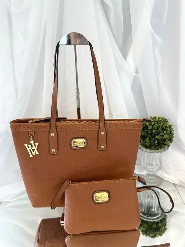 BOLSA GRANDE CARAMELO VICTOR HUGO ACOMPANHA NECESSAIRE - BRL 073 - 1