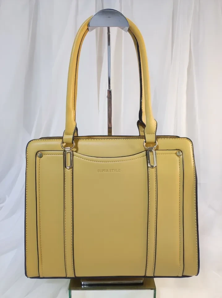 BOLSA GRANDE AMARELA ALÇA EM COURO - SSL 007 - 1