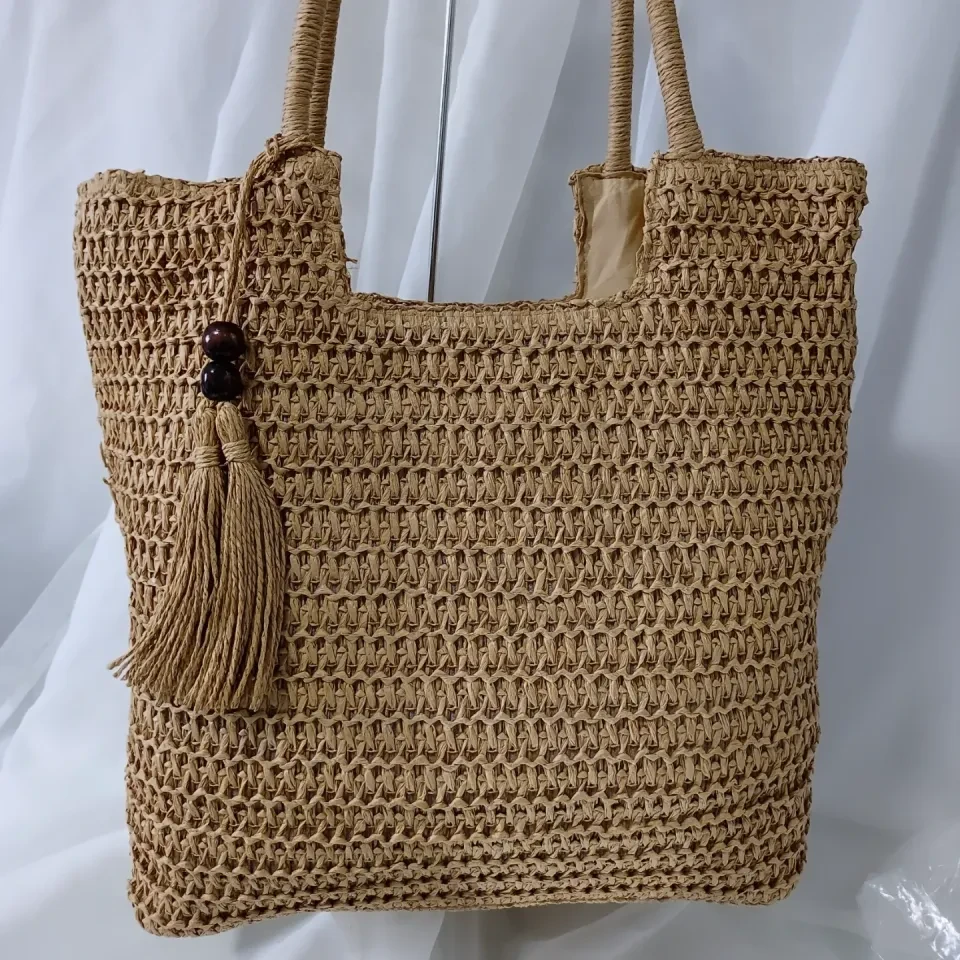 BOLSA PRAIA PALHA BEGE - BOL 107 - 1
