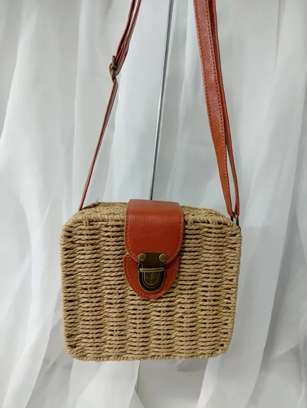 BOLSA PALHA BEGE - BOL 103