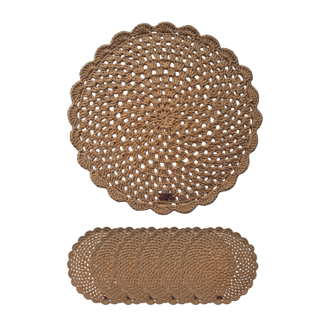 Kit Sousplat em Crochê Rustic - 6 Peças - 1