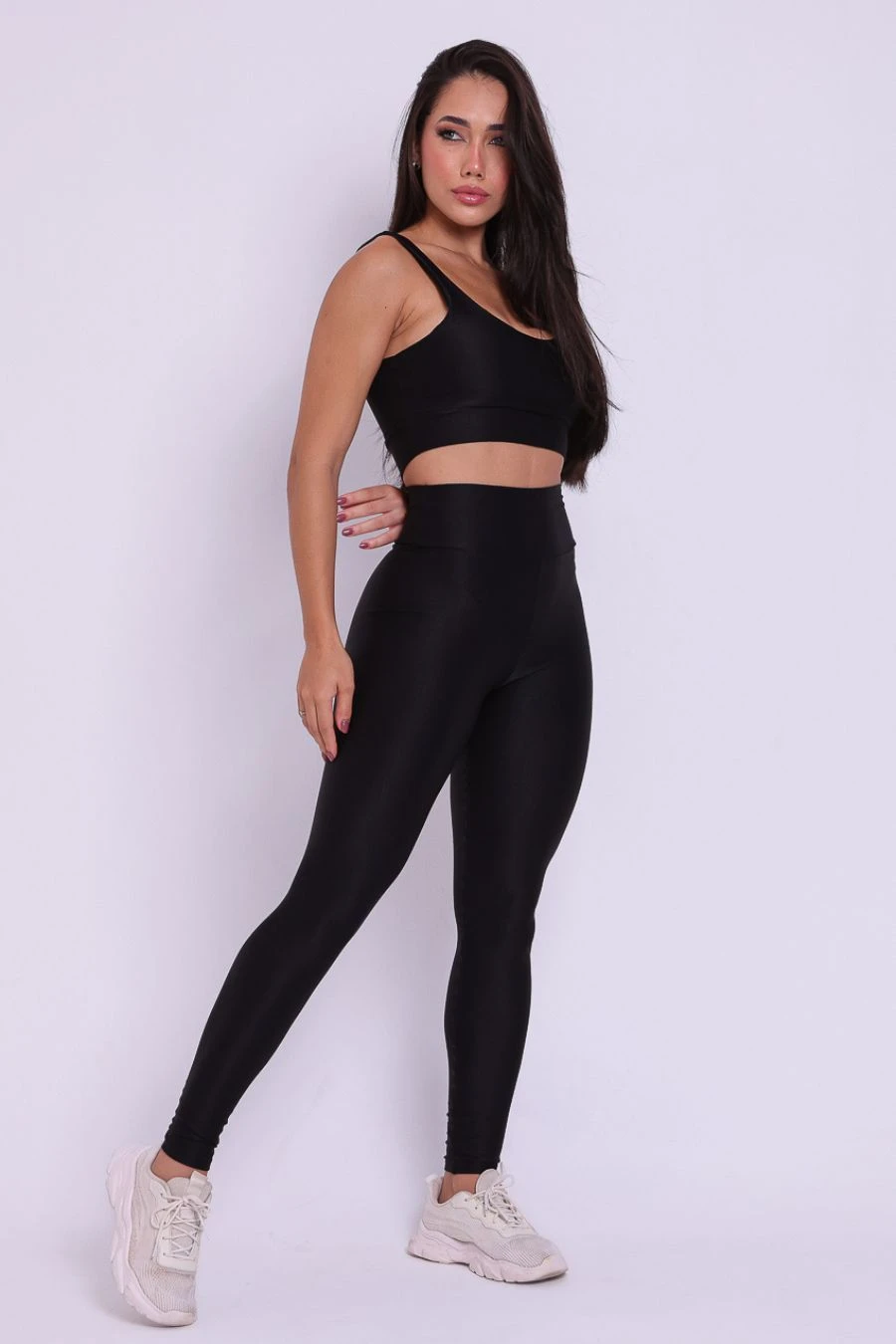 Conjunto Legging e Top de Compressão - Preto - 1