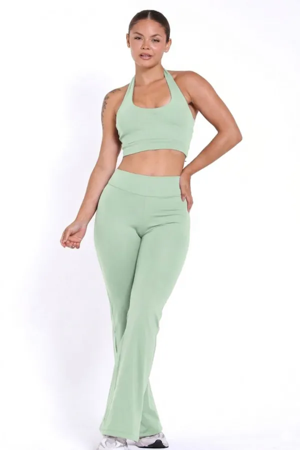 Conjunto Calça Flare e Top - Verde Menta - imagem 1