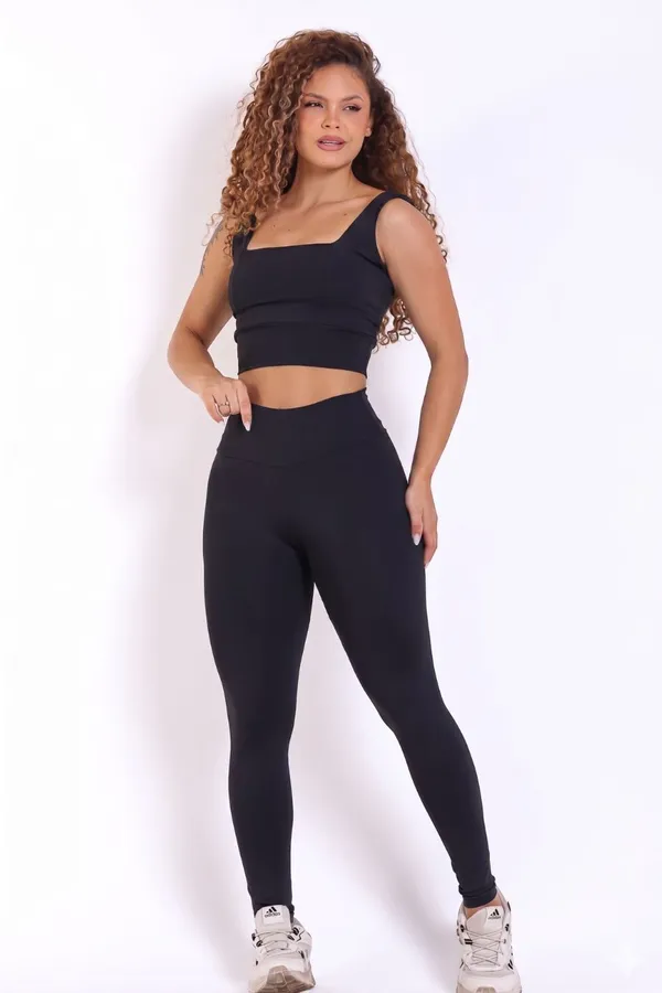 Conjunto Legging e Top - Preto - imagem 1