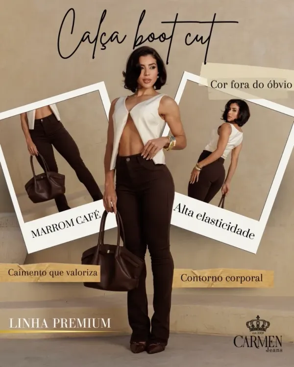 Calça boot cut Carmen 2411