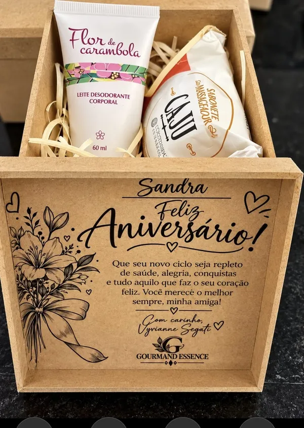 Mini Caixa Presenteável em MDF - imagem 2