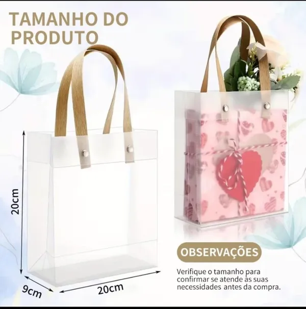 Sacola Transparente Premium M