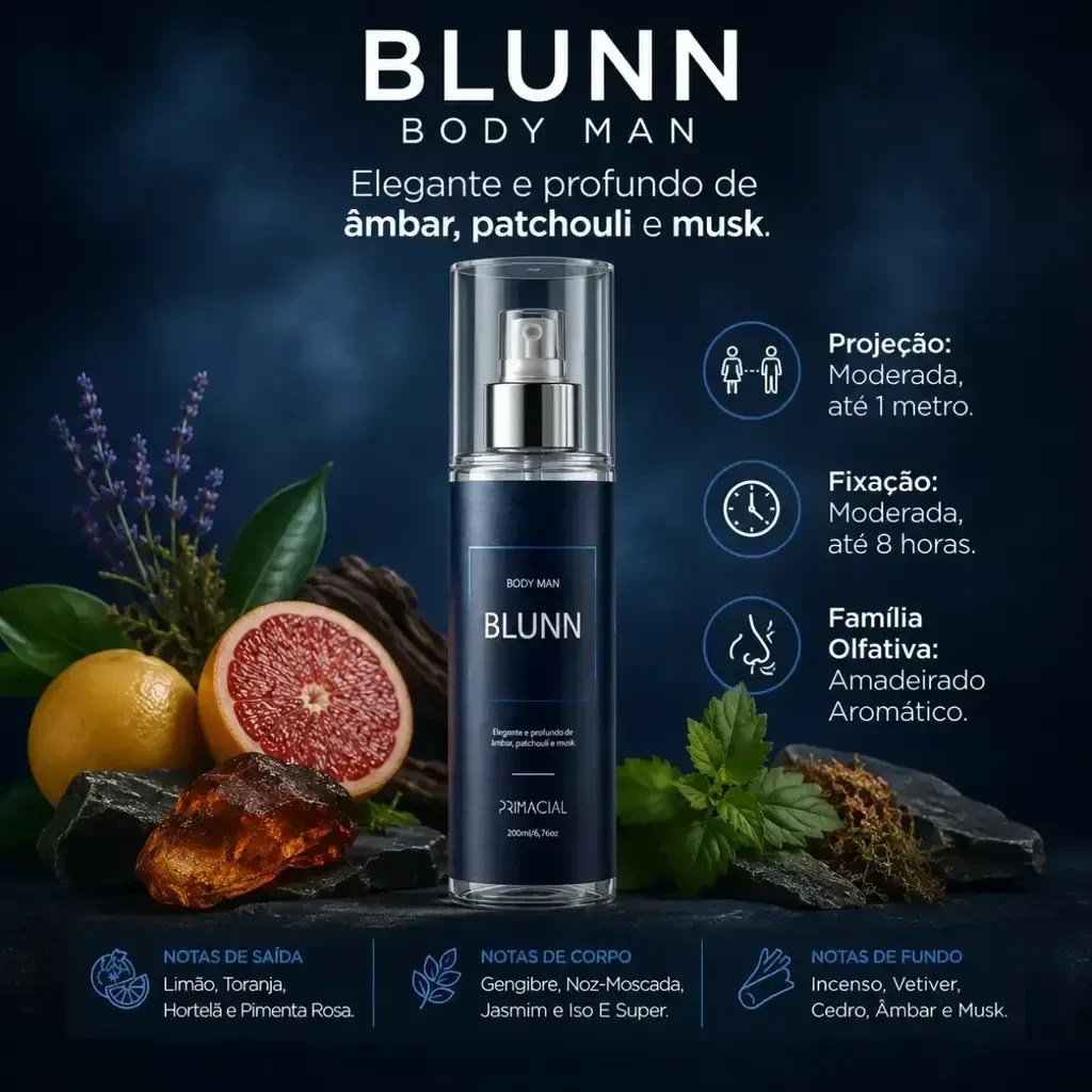 Body Man BLUNN 200ml Inspirado no Bleu de Chanel - 2