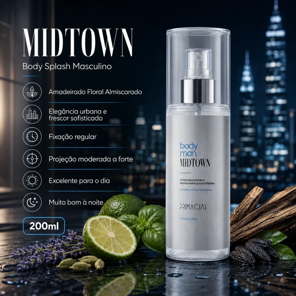 Body Man MIDTOWN 200ml Inspirado no 212 - 2