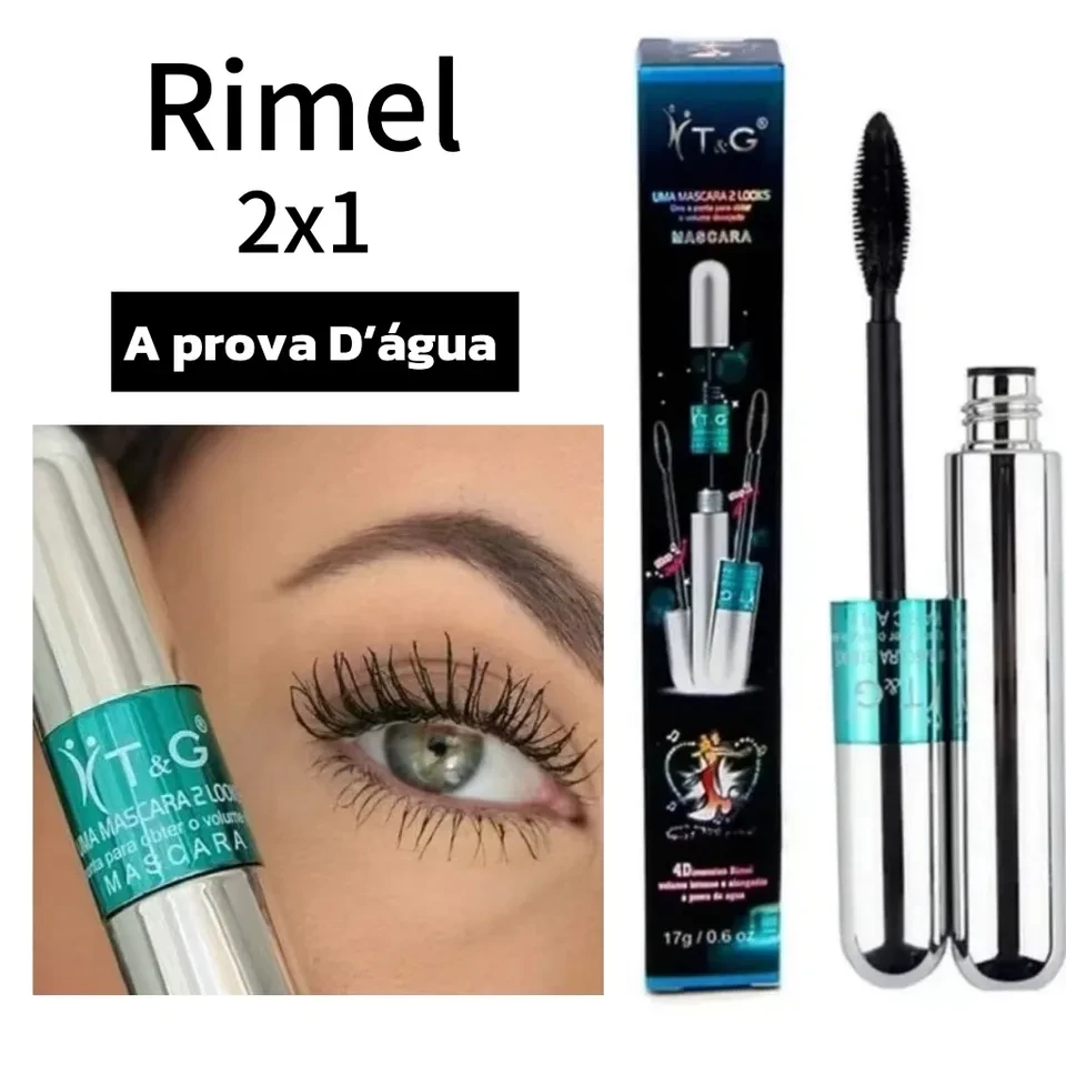 Rímel/Máscara para Cílios Tango 2 Em 1 - Alonga E Dá Volume - 5