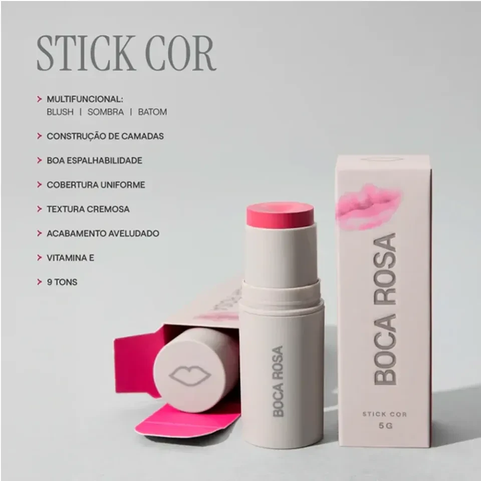 Blush stick multifuncional cor JAMPA - Boca Rosa Beauty  - 4