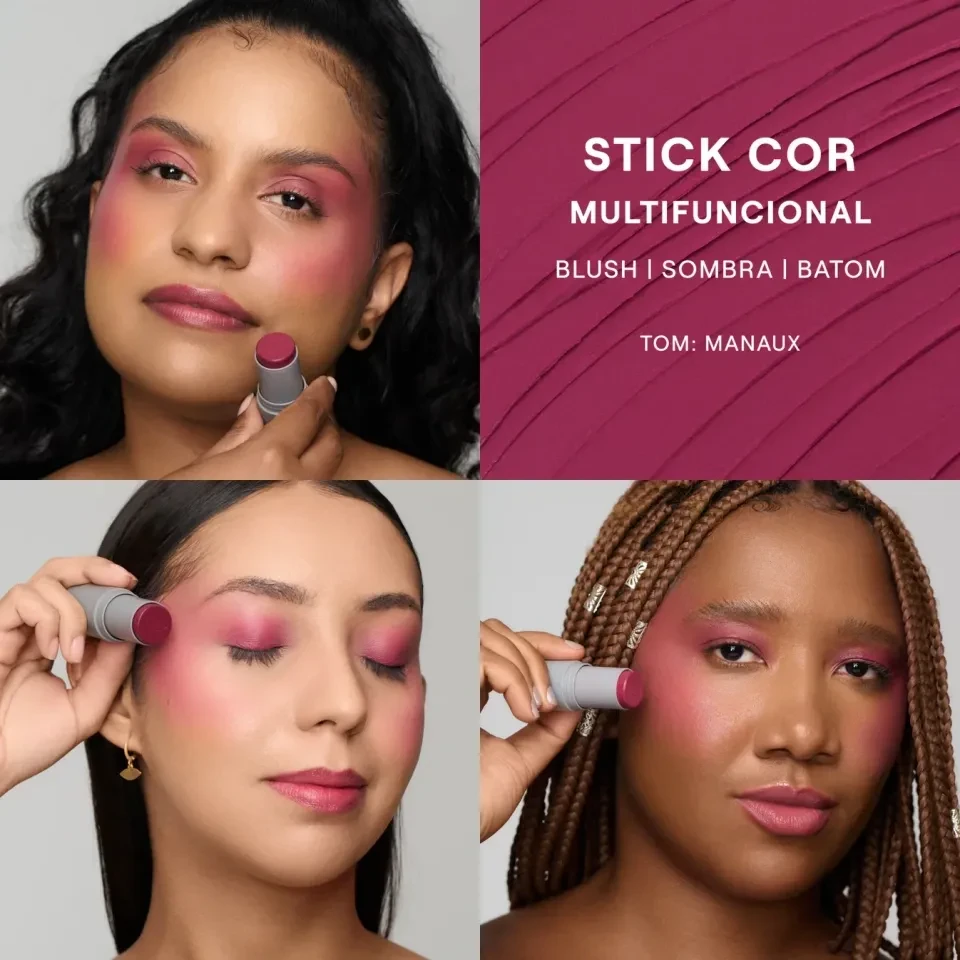 Blush Stick multifuncional cor MANAUX - Boca Rosa Beauty  - 2