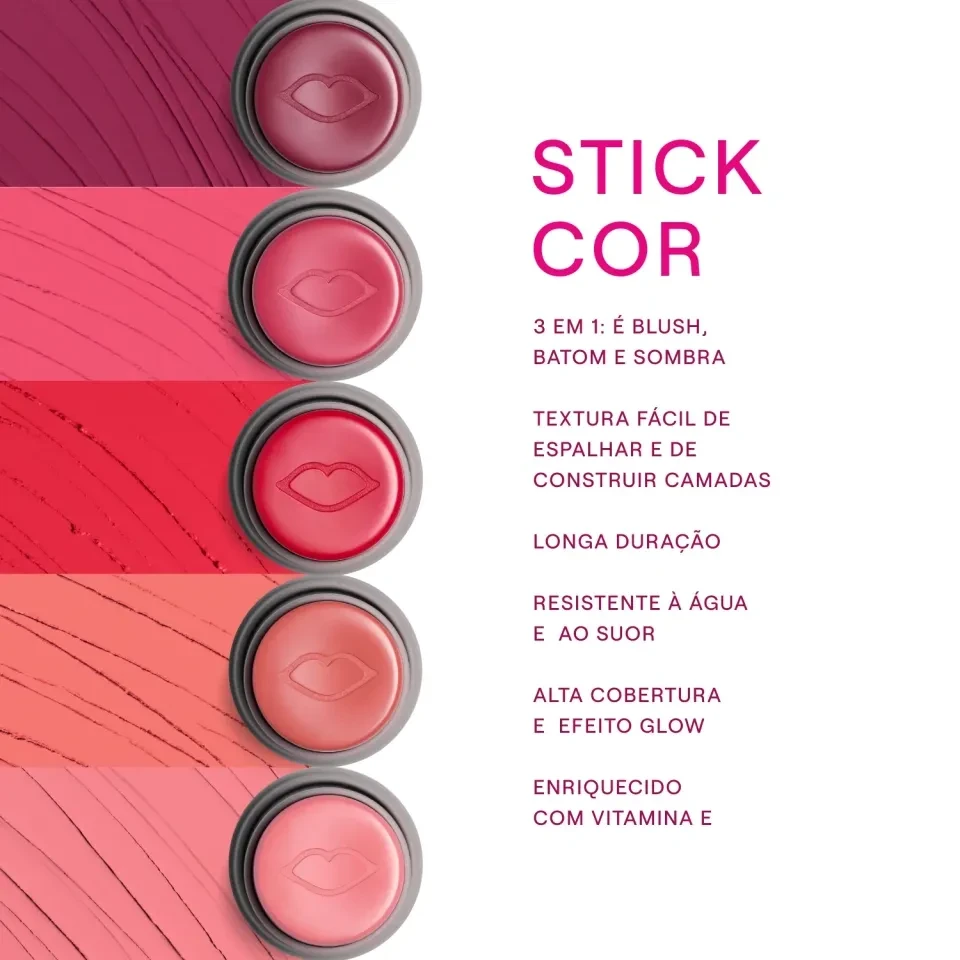 Kit Stick Cor GYN + JAMPA Boca Rosa Beauty  - 3