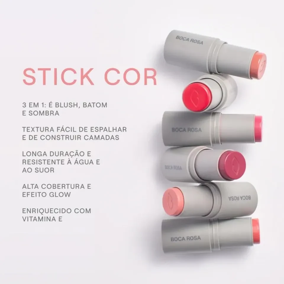 Kit Stick Cor SALVAMOR + MANAUX Boca Rosa Beauty - 6
