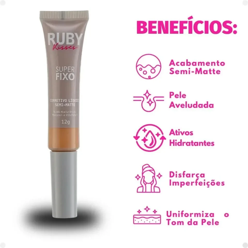 Corretivo Líquido Super Fixo - Ruby Kisses - 7
