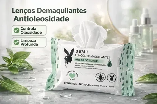 Lenço demaquilante antioleosidade - Playboy  - imagem 1