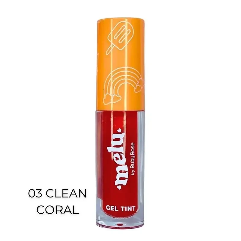 Gel Tint Melu Clean Coral Ruby Rose - 1