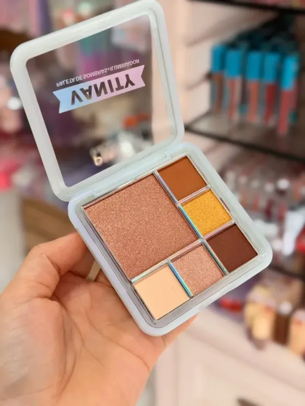 Paleta de iluminadores + sombras VANITY - PINK 21  - imagem 1