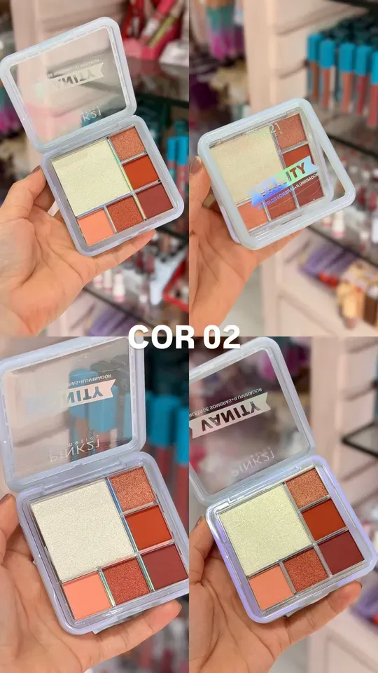 Paleta de iluminadores + sombras VANITY - PINK 21  - imagem 3