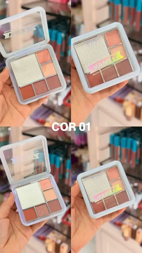 Paleta de iluminadores + sombras VANITY - PINK 21  - imagem 4