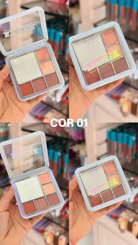 Paleta de iluminadores + sombras VANITY - PINK 21  - 4