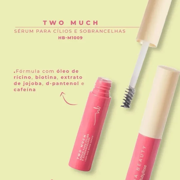 Sérum incolor para Cílios e Sobrancelhas Two Much - Natalia Beauty by Ruby Rose - imagem 2