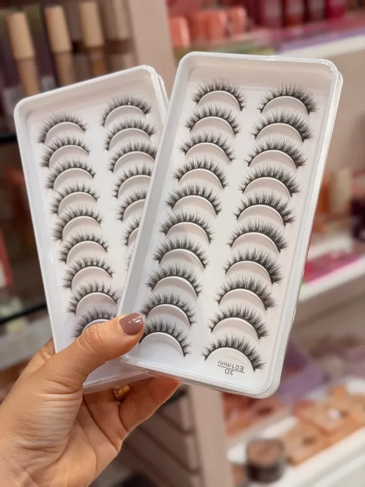 Caixa de cílios com 10 pares MOD E01 MINI - 1