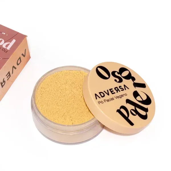 Pó facial solto vegano médio poderoso - Adversa Makeup  - imagem 1