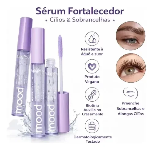 Máscara/gel incolor para sobrancelhas Sérum Feels Mood - Ruby Rose - 3