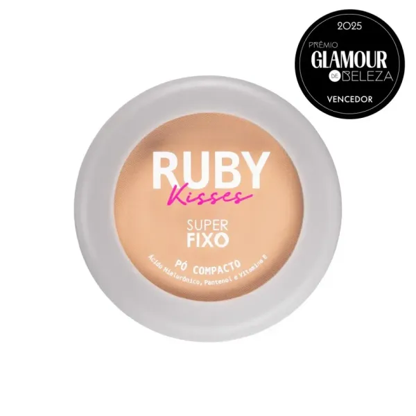 NOVO Pó Compacto Super Fixo cor 122 - Ruby Kisses - imagem 3