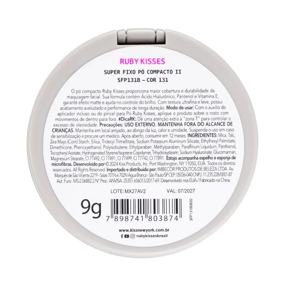 NOVO Pó Compacto Super Fixo COR 131 - Ruby Kisses - 5