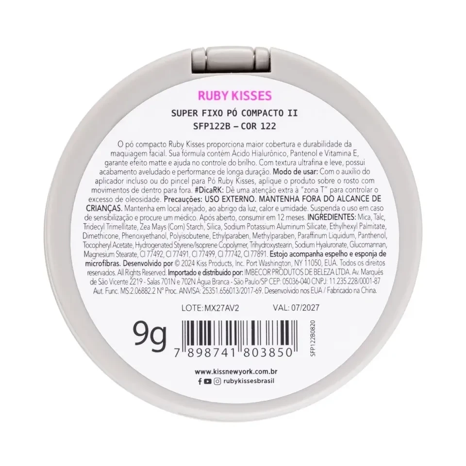 NOVO Pó Compacto Super Fixo cor 122 - Ruby Kisses - 4