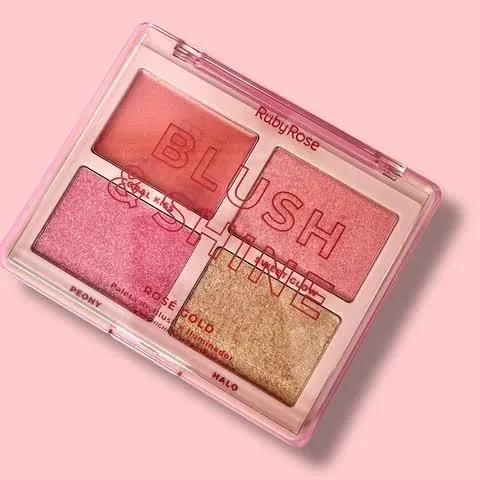 Paleta de Blush e Iluminador Blush Shine - Ruby Rose Linha Rosa - imagem 2