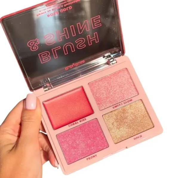 Paleta de Blush e Iluminador Blush Shine - Ruby Rose Linha Rosa - imagem 1