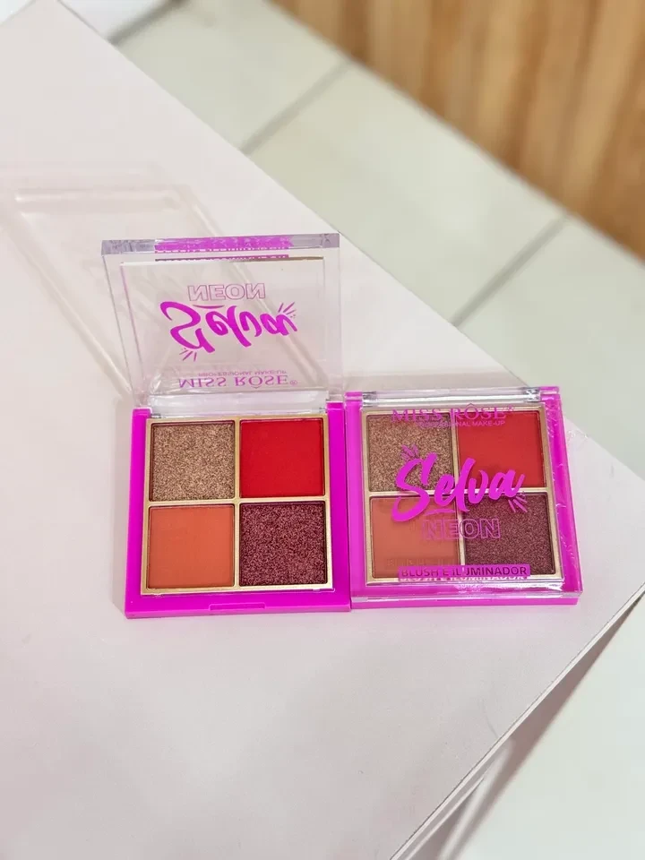 Paleta de blush, iluminador e contorno - Selva Neon Miss Rôse - 1