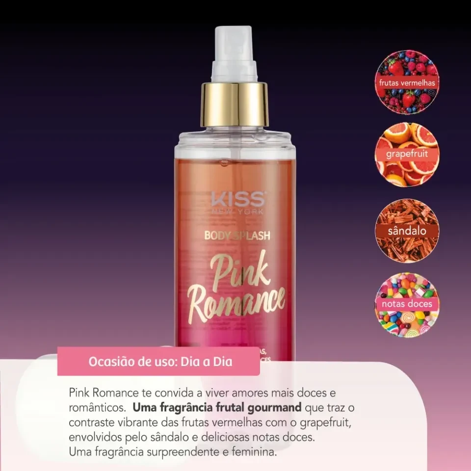 Body Splash Pink Romance - Kiss New York - 2