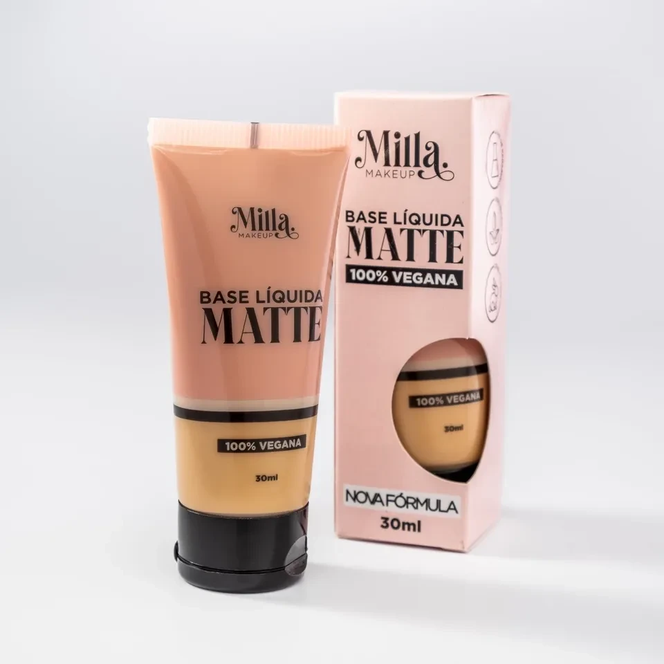 Base líquida matte MILLA MAKEUP – cor JU  - 1