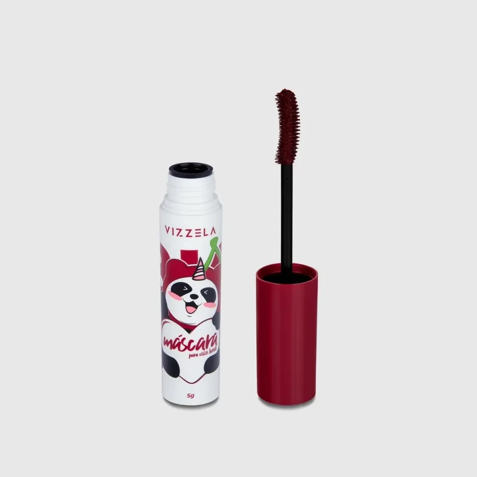 máscara para cílios big no panda cherry - bordô Vizzela  - 5