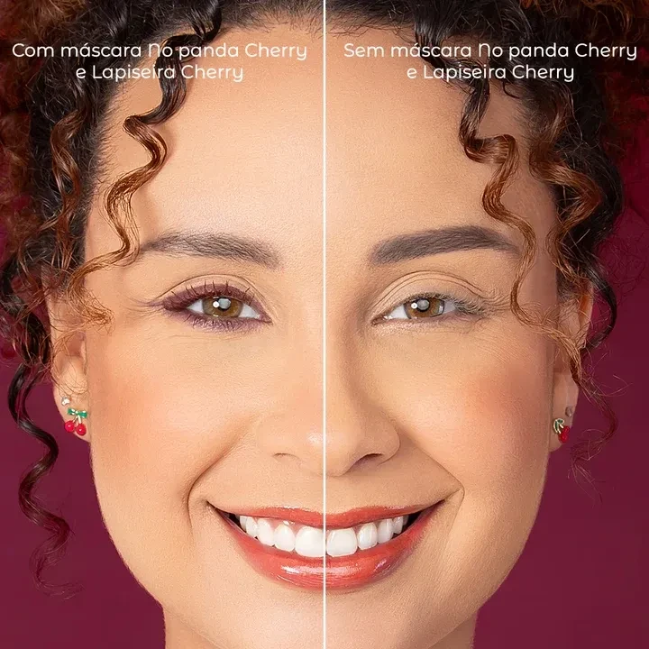 Máscara Para Cílios Bordô - No Panda Cherry - Vizzela - 5