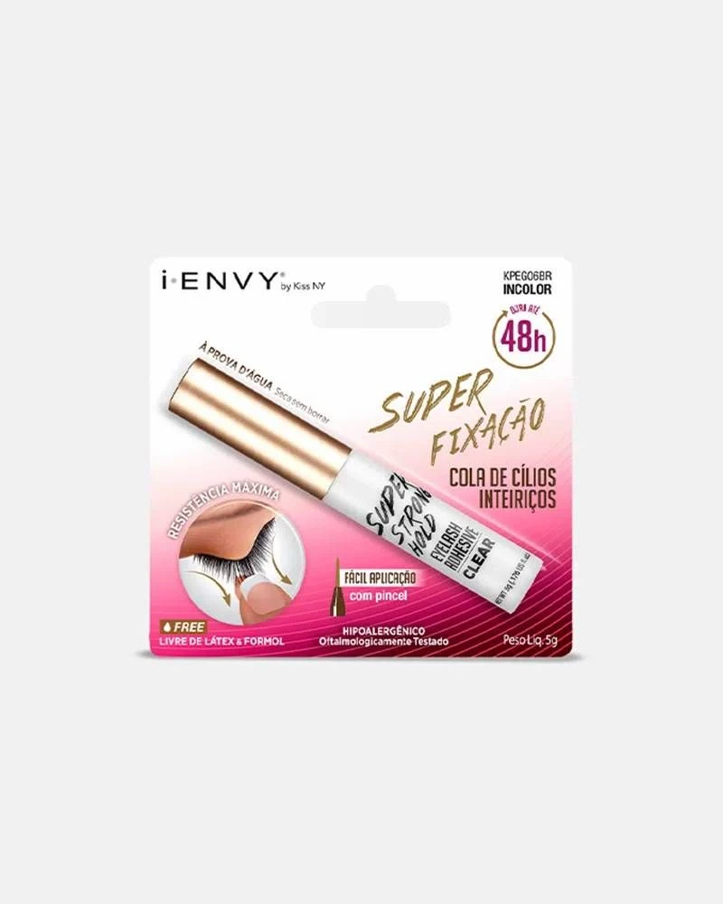 Cola para Cílios Postiços 48H i-Envy Incolor - Kiss New York (5g) - 2