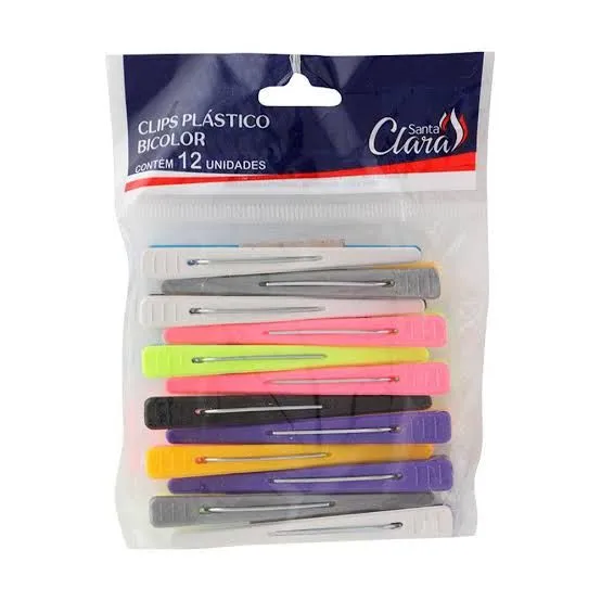 Clips de plástico coloridos para os cabelos - Santa Clara  - imagem 1