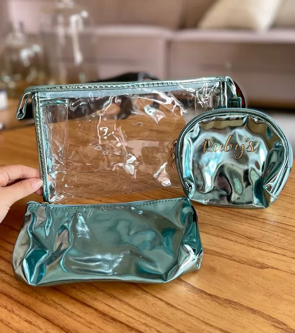 Necessaire metalizada com 03 unidades - Rubys (NEC-AY15) - imagem 1