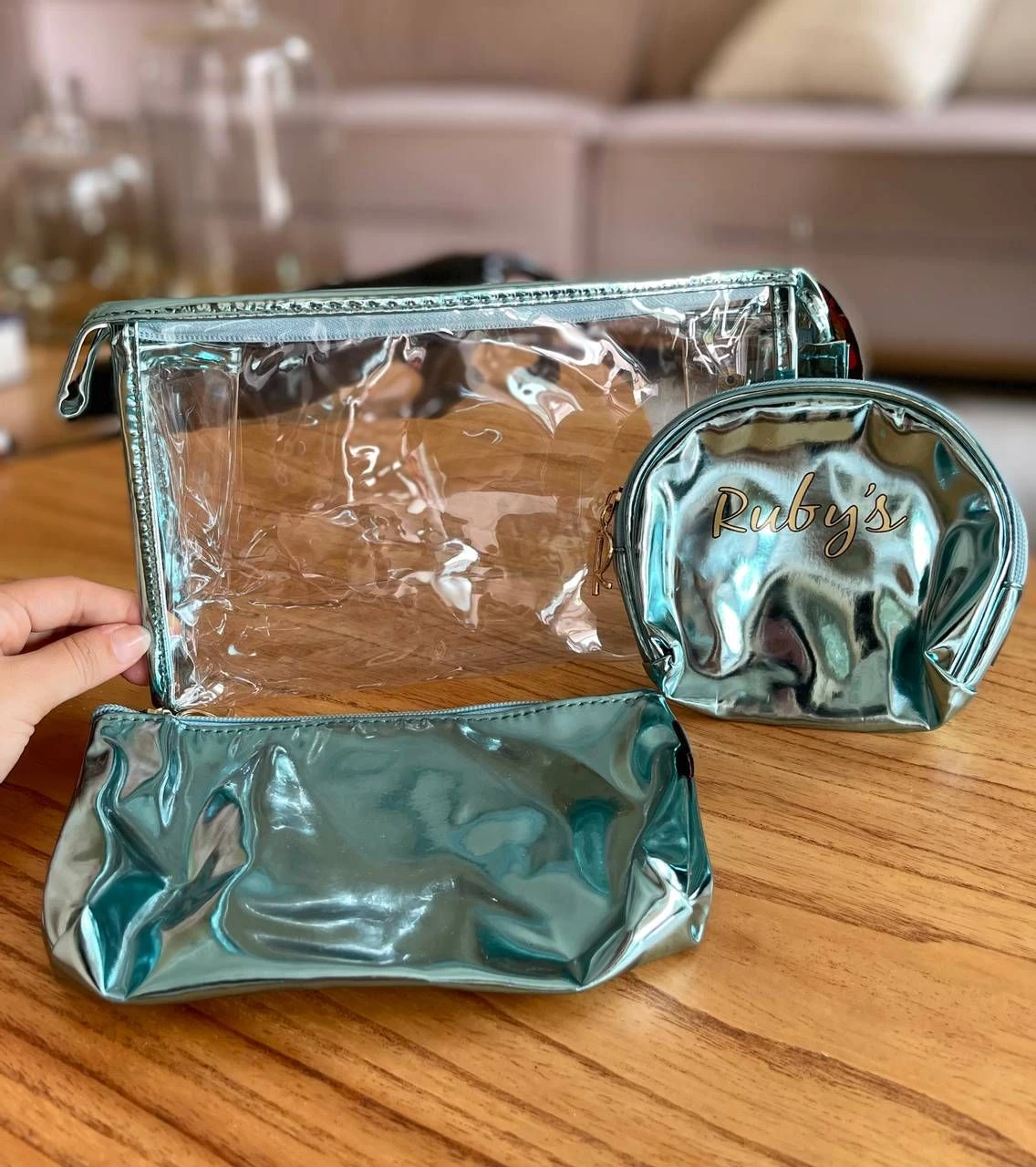Necessaire metalizada com 03 unidades - Rubys (NEC-AY15) - 1