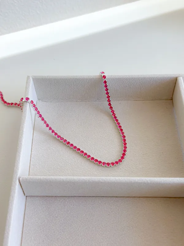 Choker riviera rosa 