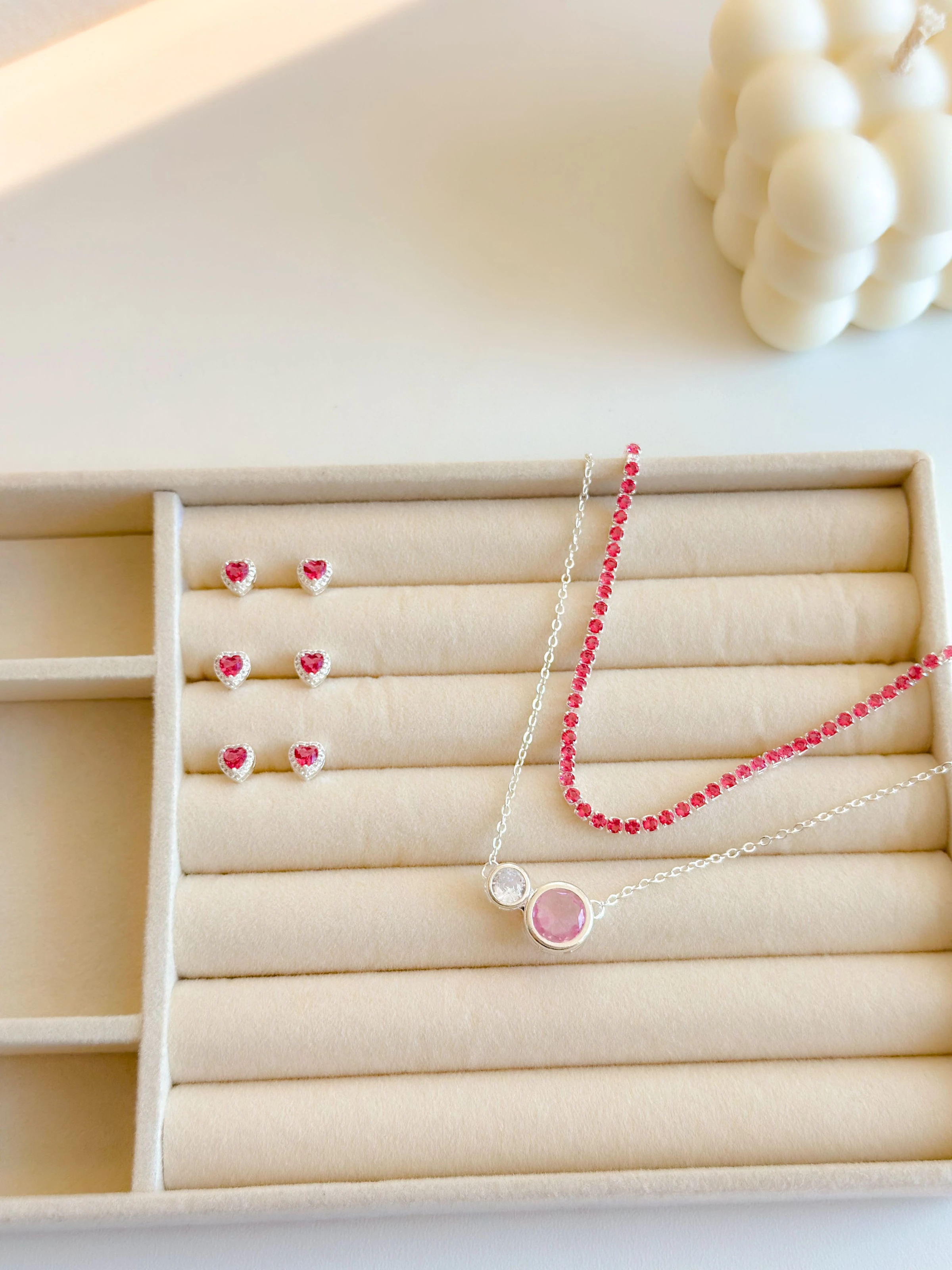 Colar círculo rosa  - 3