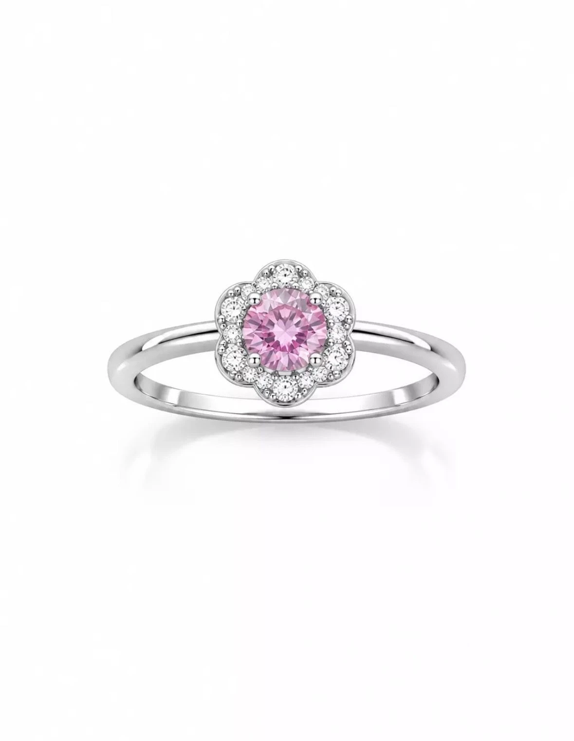 Anel florzinha super cravejada rosa claro  - 4