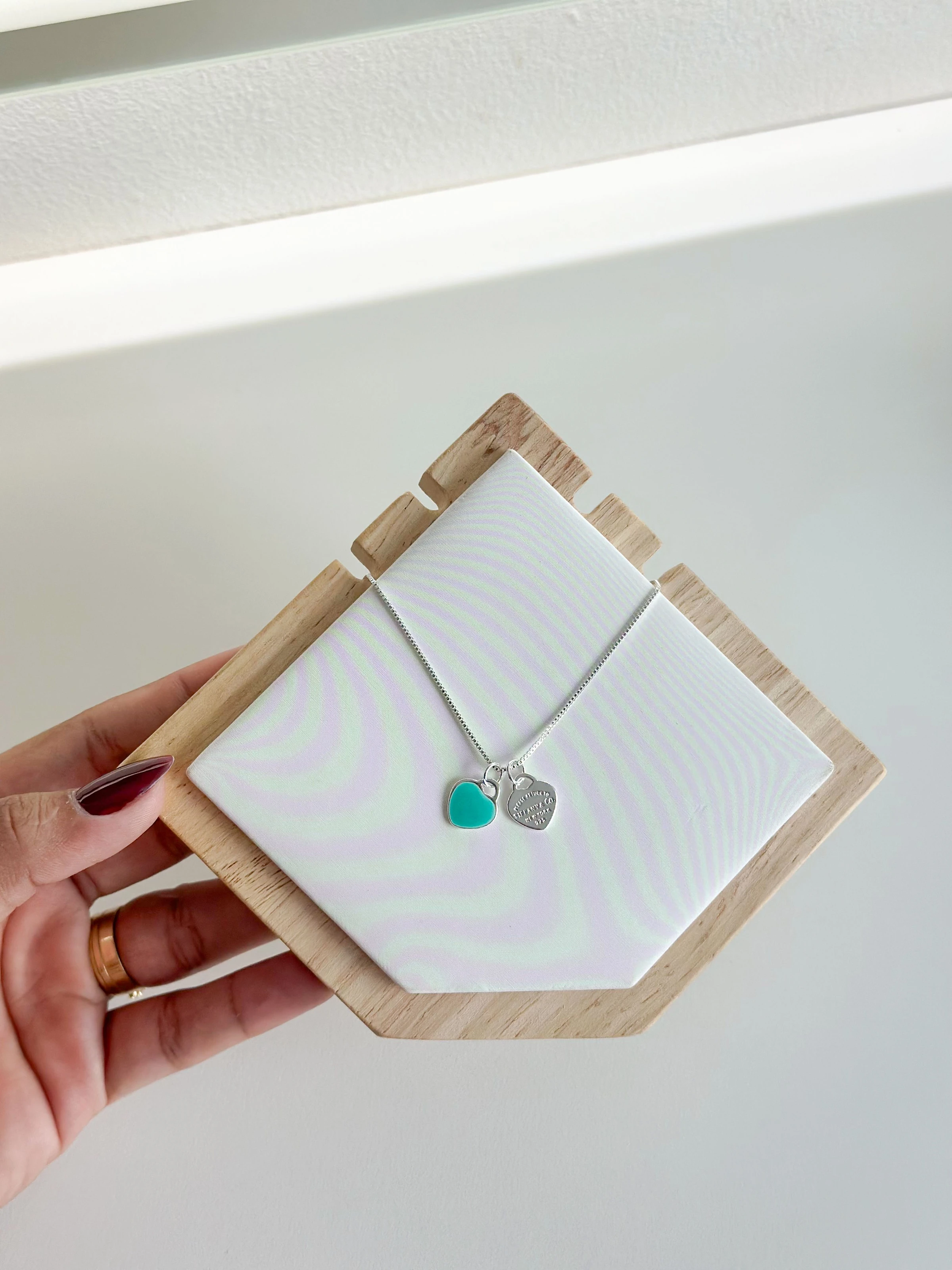 Colar duplo coração folheado - 3
